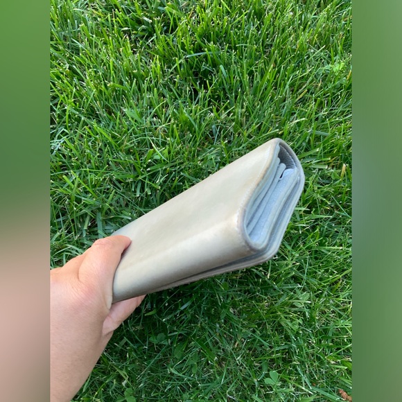 Authentic Chanel timelessness Silver Metallic Flap Wallet. - Picture 16 of 16